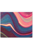 Blue Berry Abstract Canvas Stretched, 0.75"