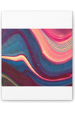 Blue Berry Abstract Canvas Stretched, 0.75"