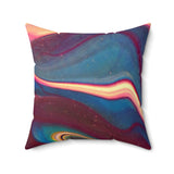 Blue Berry Abstract Square Pillow