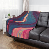 Blue Berry Abstract Microfiber Blanket