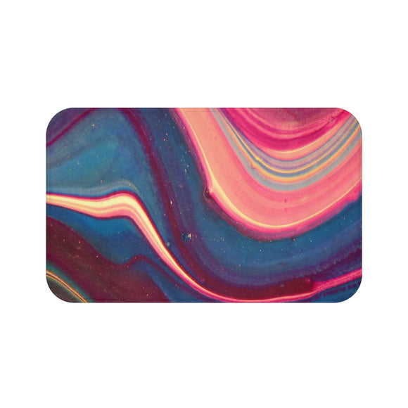 Blue Berry Abstract Bath Mat