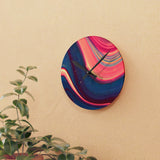 Blue Berry Abstract Acrylic Wall Clock