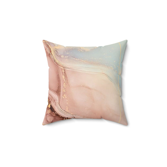 Mauve Abstract Square Pillow