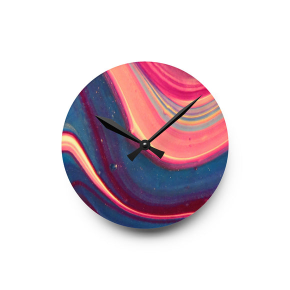 Blue Berry Abstract Acrylic Wall Clock