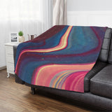 Blue Berry Abstract Microfiber Blanket