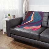 Blue Berry Abstract Microfiber Blanket