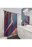 Blue Berry Abstract Shower Curtain