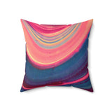 Blue Berry Abstract Square Pillow