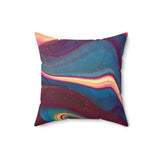 Blue Berry Abstract Square Pillow