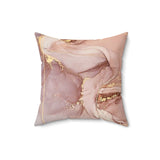 Mauve Abstract Square Pillow