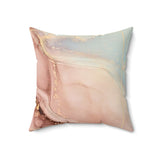 Mauve Abstract Square Pillow