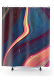 Blue Berry Abstract Shower Curtain