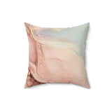 Mauve Abstract Square Pillow