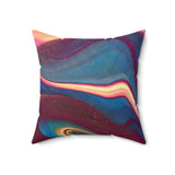 Blue Berry Abstract Square Pillow