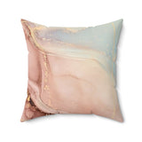 Mauve Abstract Square Pillow