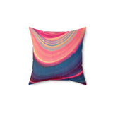 Blue Berry Abstract Square Pillow