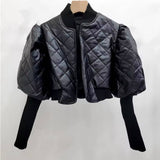 Cropped Puffer: Black