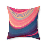 Blue Berry Abstract Square Pillow