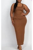 Sleeveless Basic Maxi Dress - CoCo Brown