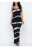 Tie-Dye Maxi Dress - Black