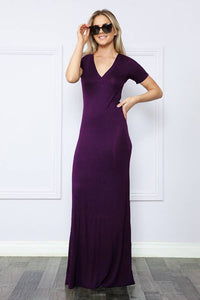 Short Sleeve Maxi - Plum