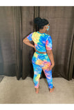 Go To Tie Dye Short Sleeve Legging Set