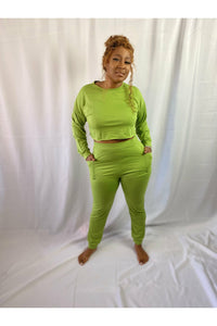 Chill Set 2pc Long Sleeve -Green