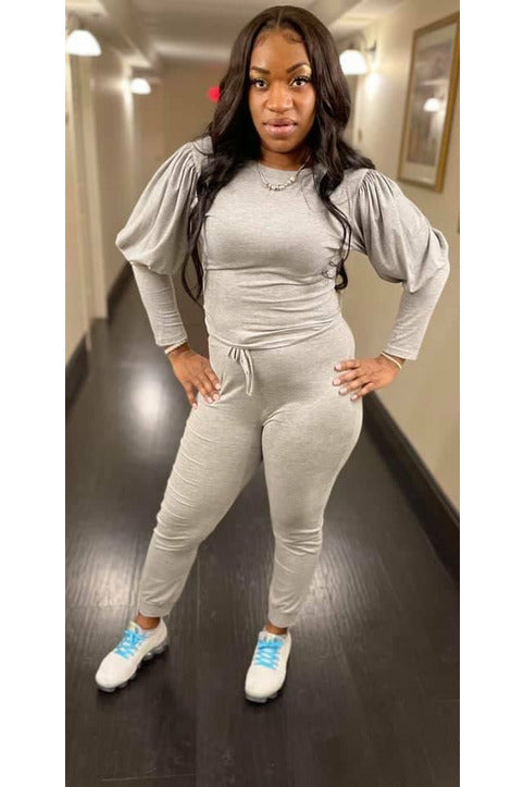 Perfect Puff 3 Jogger Set - Grey