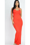 Racer Back Maxi Dress - Red Alert