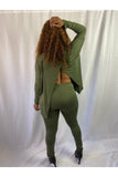 Reverse Legging Set - Olive