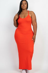 Racer Back Maxi Dress - Red Alert